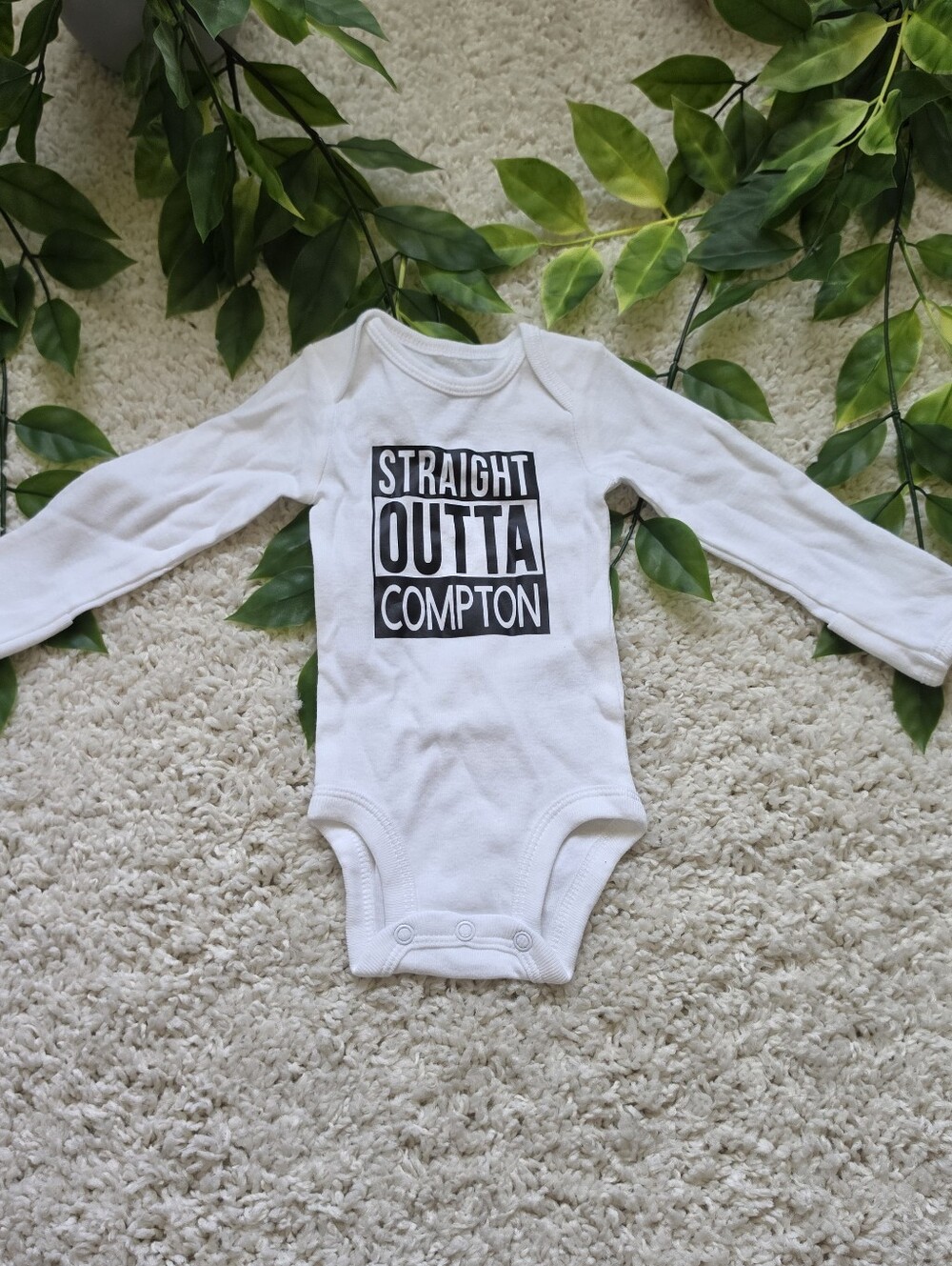 Baby Boy Straight Outta Compton Onesie (Newborn)